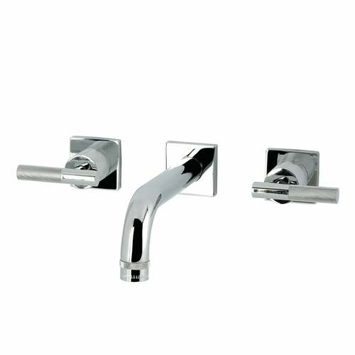 Kingston Brass KS6121KNL Convergent Double-Handle Wall Mount Bathroom Faucet, Polished Chrome