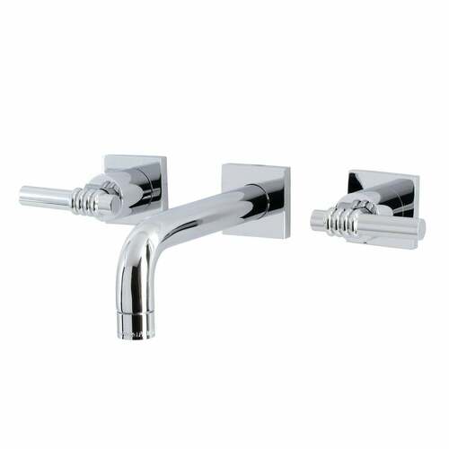 Kingston Brass KS6121ML Milano Double-Handle Wall Mount Bathroom Faucet, Polished Chrome