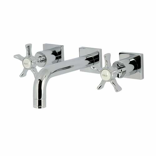 Kingston Brass KS6121NX Hamilton Double-Handle Wall Mount Bathroom Faucet, Chrome