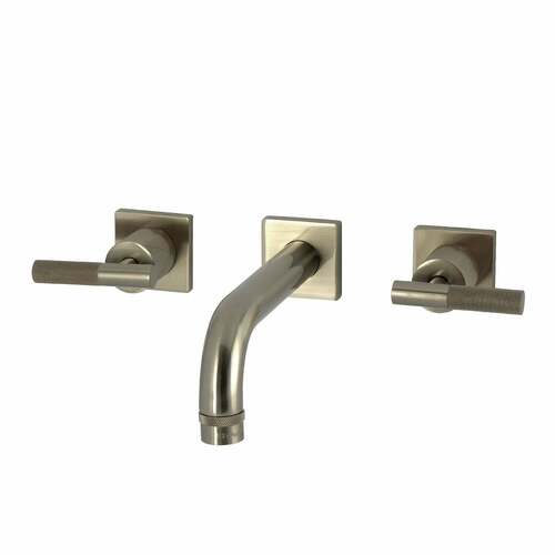 Kingston Brass KS6128KNL Convergent Double-Handle Wall Mount Bathroom Faucet, Brushed Nickel