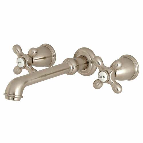 Kingston Brass KS7028AX English Country Wall Mount Roman Tub Faucet, Brushed Nickel