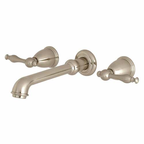 Kingston Brass KS7028NL Naples Wall Mount Roman Tub Faucet, Two-Handle, Brushed Nickel