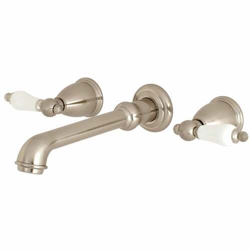 Kingston Brass KS7028PL English Vintage Brushed Nickel Wall Mount Roman Tub Faucet, Two-Handle