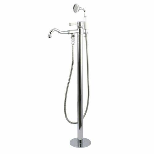 Kingston Brass KS7131DPL Paris Freestanding Tub Faucet with Hand Shower - Polished Chrome