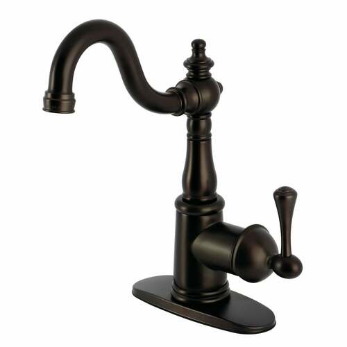 Kingston Brass KS7495BL English Vintage Single-Handle Bar Faucet, Oil Rubbed Bronze