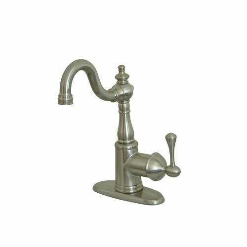 Kingston Brass KS7498BL English Vintage Brushed Nickel Single-Handle Bar Faucet