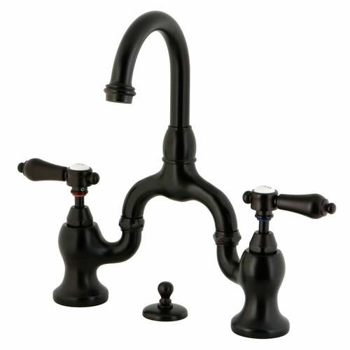 Kingston Brass KS7995BAL Heirloom Bridge Bathroom Faucet, Brass Pop-Up, Oil Rubbed Bronze