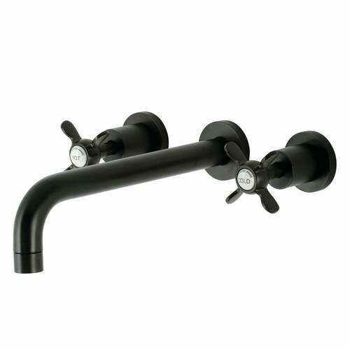 Kingston Brass KS8020BEX Essex Matte Black Two-Handle Wall Mount Roman Tub Faucet