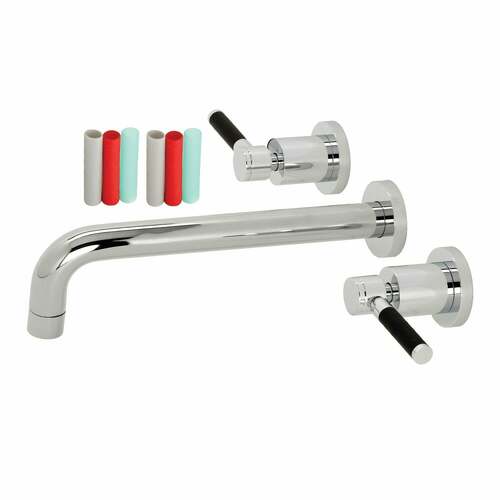 Kingston Brass KS8021DKL Kaiser Polished Chrome Two-Handle Wall Mount Roman Tub Faucet