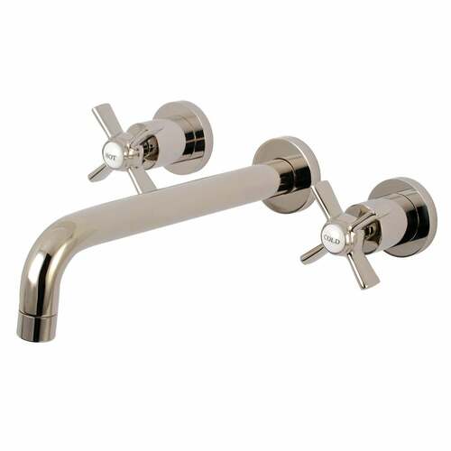 Kingston Brass KS8026ZX Millennium Two-Handle Wall Mount Roman Tub Faucet in Polished Nickel