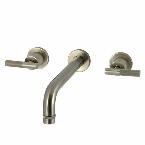 Kingston Brass KS8028KNL Convergent 2-Handle Wall Mount Roman Tub Faucet, Brushed Nickel