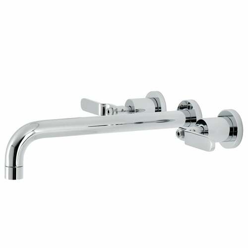 Kingston Brass KS8051KL Whitaker Wall Mount Two-Handle Roman Tub Faucet, Polished Chrome