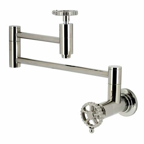 Kingston Brass KS8106CG Fuller Wall-Mount Pot Filler Faucet in Polished Nickel