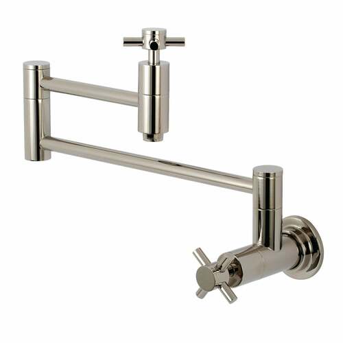 Kingston Brass KS8106DX Concord Wall-Mount Pot Filler Faucet - Polished Nickel