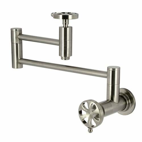 Kingston Brass KS8108RX Belknap Brushed Nickel Wall Mount Pot Filler Faucet