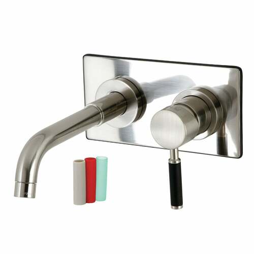 Kingston Brass KS8118DKL Kaiser Brushed Nickel Single-Handle Wall Mount Bathroom Faucet