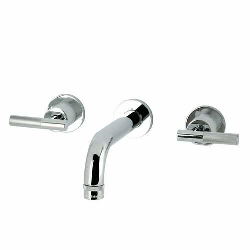 Kingston Brass KS8121KNL Convergent Double-Handle 3-Hole Wall Mount Bathroom Faucet, Polished Chrome