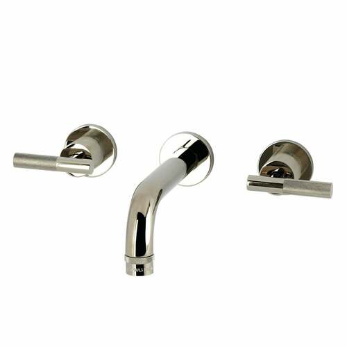 Kingston Brass KS8126KNL Convergent Double-Handle Wall Mount Bathroom Faucet, Polished Nickel