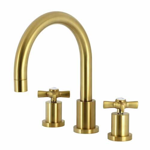 Kingston Brass KS8327ZX Millennium Brushed Brass 3-Hole Deck Mount Roman Tub Faucet