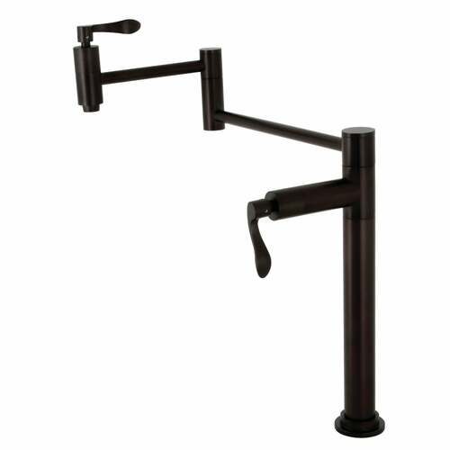 Kingston Brass KS8705DFL NuWave Deck Mount Pot Filler Faucet - Oil Rubbed Bronze