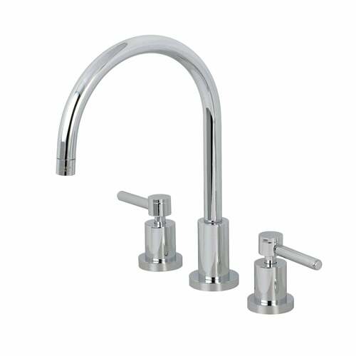 Kingston Brass KS8721DLLS Concord Double-Handle Widespread Kitchen Faucet, Chrome
