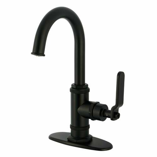 Kingston Brass KSD8500KL Whitaker Matte Black Single-Handle Bar Faucet