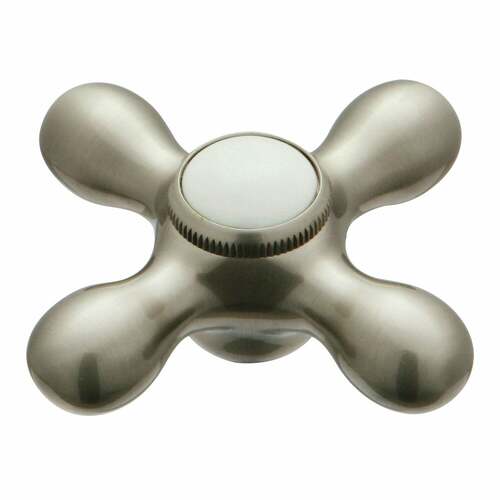 Kingston Brass KSDH23685AX Brushed Nickel Metal Cross Handle Diverter for Tub Filler