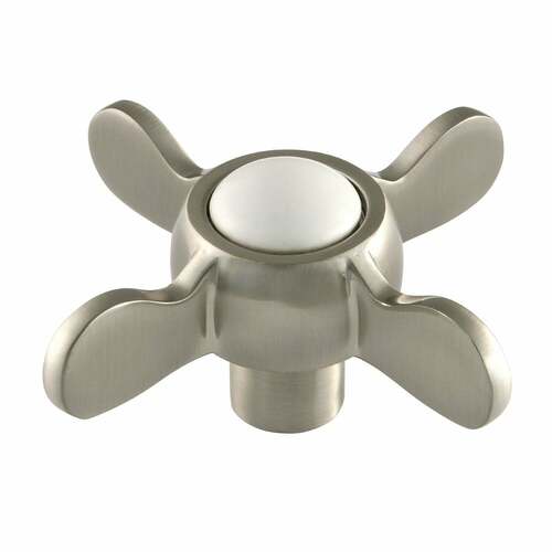 Kingston Brass KSDH285SN Brass Cross Handle Diverter for Tub Shower Faucet, Brushed Nickel