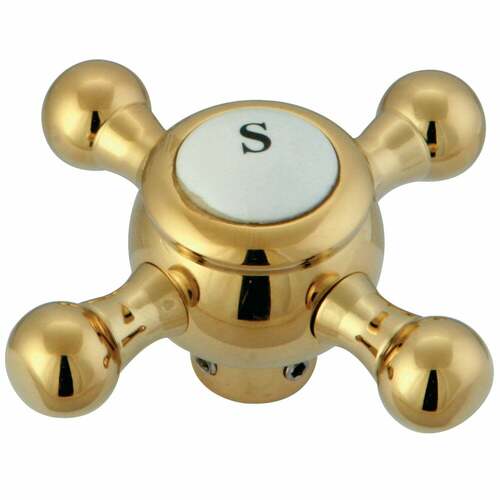 Kingston Brass KSDH44625BX Polished Brass Metal Cross Handle Diverter for Tub Filler