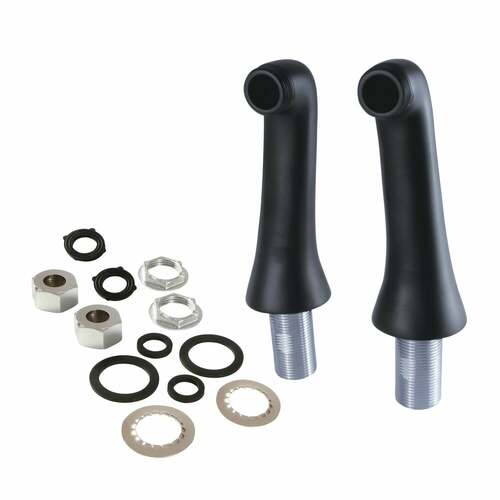 Kingston Brass KSEL268MB Matte Black Brass Deck Mount Tub Faucet Riser (KS268MB)