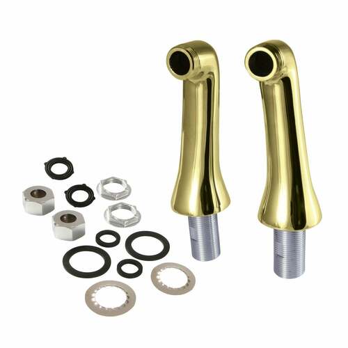 Kingston Brass KSEL268PB Brass Deck Mount Tub Faucet Riser (KS268PB) - Polished Brass