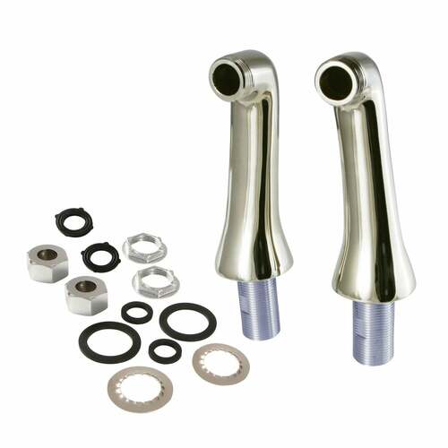 Kingston Brass KSEL268PN Vintage Brass Deck Mount Tub Faucet Riser, Polished Nickel (KS268PN)