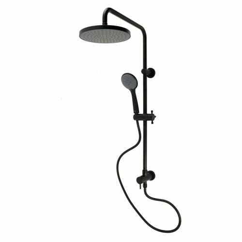 Kingston Brass KSG2390D Concord Matte Black Wall Mount Rain Drop Shower System with Hand Shower