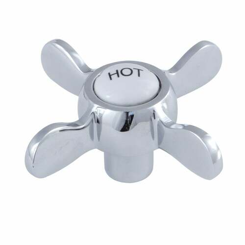 Kingston Brass KSH113H Essex Polished Chrome Metal Cross Handle (Hot Side)
