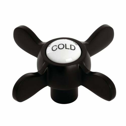 Kingston Brass KSH113ORBC Essex Oil Rubbed Bronze Metal Cross Handle (Cold Side)