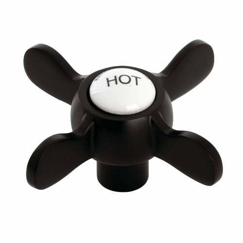Kingston Brass KSH113ORBH Essex Oil Rubbed Bronze Metal Cross Handle (Hot Side)