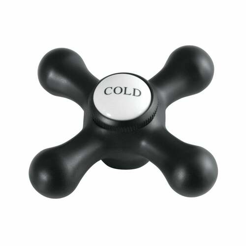 Kingston Brass KSH1160AXC Matte Black Brass Cross Handle (Cold Side)