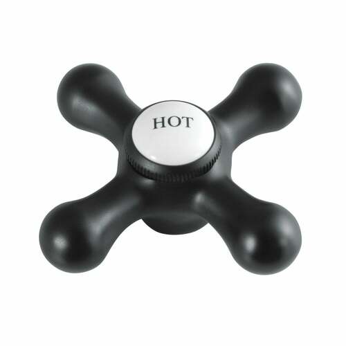 Kingston Brass KSH1160AXH Matte Black Brass Cross Handle (Hot Side)