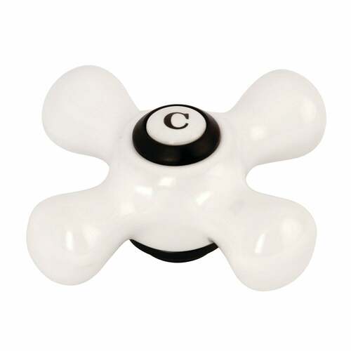 Kingston Brass KSH1160PXC Matte Black Porcelain Cross Handle (Cold Side)