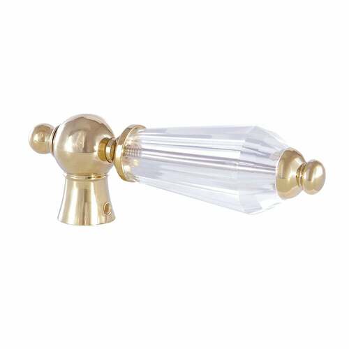 Kingston Brass KSH1162WLL Wilshire Crystal Lever Handle - Polished Brass