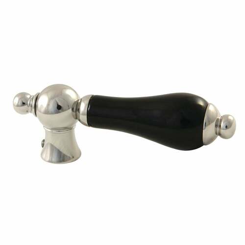 Kingston Brass KSH1166PKL Duchess Black Porcelain Lever Handle with Polished Nickel