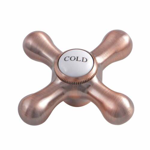 Kingston Brass KSH116AXACC Antique Copper Brass Cross Handle (Cold Side)