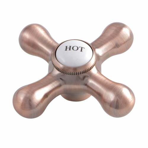 Kingston Brass KSH116AXACH Antique Copper Brass Cross Handle (Hot Side)