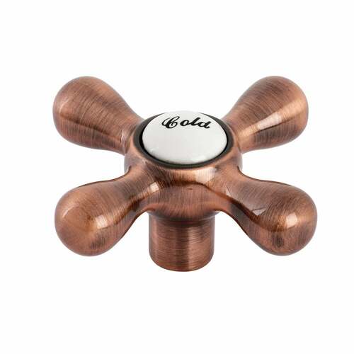 Kingston Brass KSH213ACC Antique Copper Zinc Alloy Cross Handle (Cold Side)