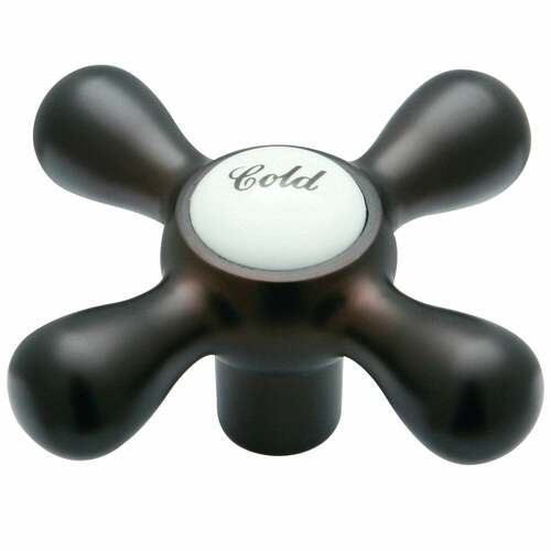 Kingston Brass KSH213ORBC Zinc Alloy Cross Handle (Cold), Oil Rubbed Bronze