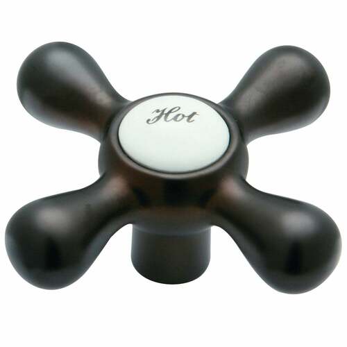 Kingston Brass KSH213ORBH Zinc Alloy Cross Handle (Hot Side) - Oil Rubbed Bronze