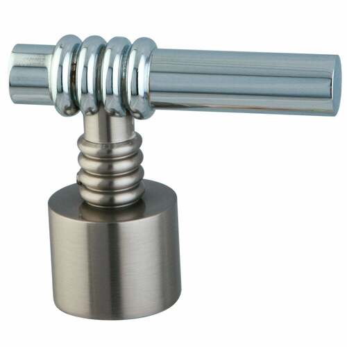 Kingston Brass KSH2607ML Brushed Nickel/Polished Chrome Metal Lever Handle