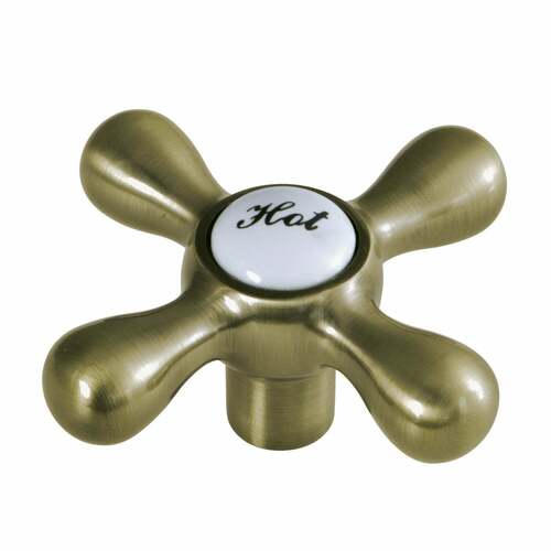 Kingston Brass KSH266ABH Antique Brass Zinc Alloy Cross Handle (Hot Side)