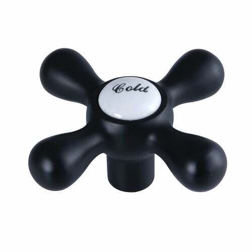 Kingston Brass KSH266MBC Matte Black Metal Cross Handle (Cold Side)