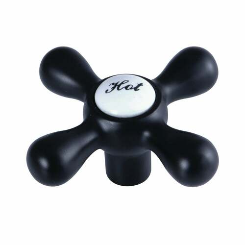 Kingston Brass KSH266MBH Matte Black Zinc Alloy Cross Handle (Hot Side)